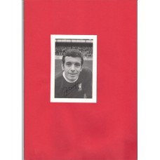 Signed portrait of former Liverpool footballer Ian Callaghan 